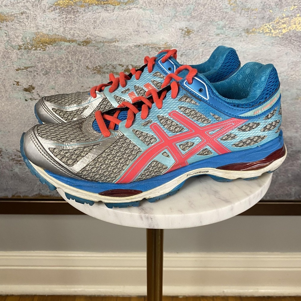 ASICS Gel Cumulus Shoes Womens Size 6.5 Blue Silver Running Sneakers T5D8N